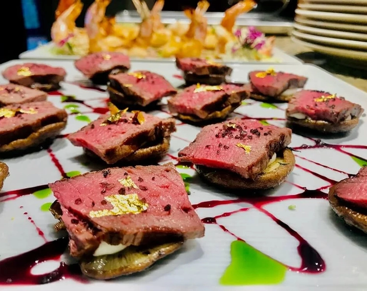 Shiitake mushroom lamb bite